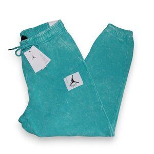 Nike Air Jordan Men's Size M Flight Statement Joggers Fleece Sweatpants Teal NWT